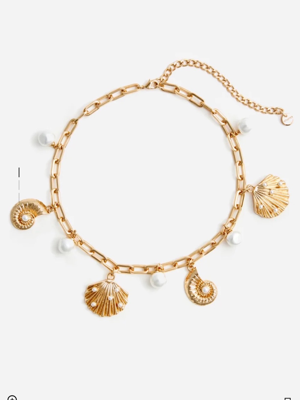 Self-Portrait GOLD PEARL SHELL CHARM NECKLACE